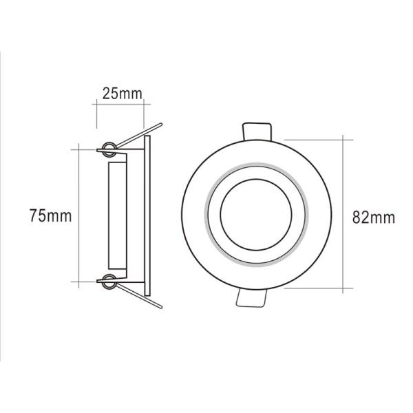 Matte Silver 82mm Progress Lighting Recessed Trim Cover
