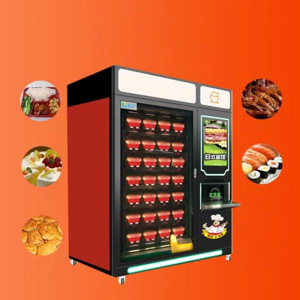 Mobile Light Meal Fast Food Vending Machine Convenient With Customized Sticker
