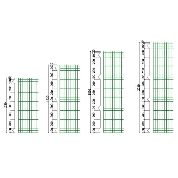 PVC Coated Outdoor Wire Fence , Low Carbon Steel Wire Welded Garden Fence