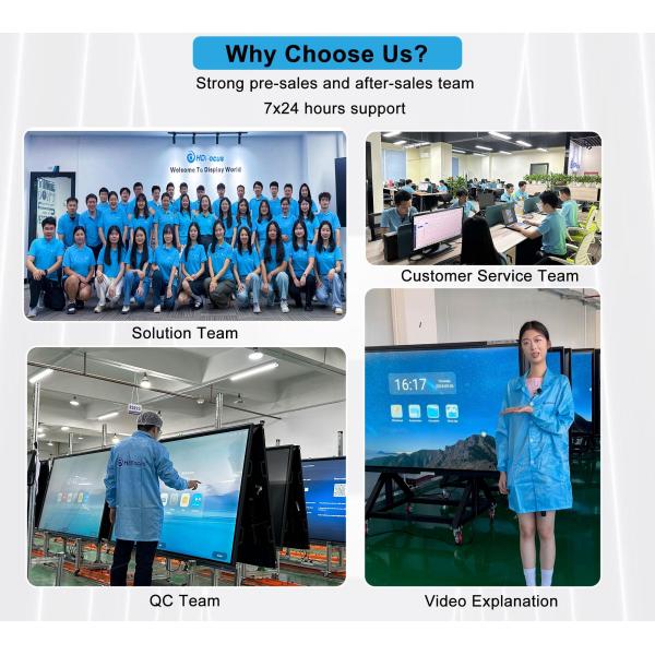 HDFocus OEM 55 65 75 85 86 100 110 Inch Interactive Flat Panel Multi Touch Screen Digital Whiteboard Smart Board for Education
