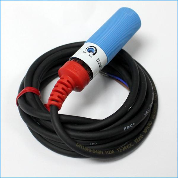 Quality 12V Dc M18 Reflective Cylindrical Photoelectric Sensors 3 Wire Diffuse Switch CE for sale