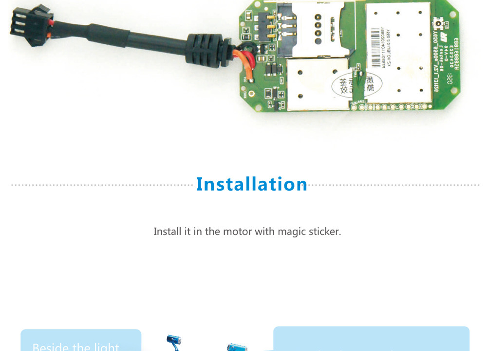 Waterproof Data Logger Electric Motorcycle GPS GSM Tracker With Free Platform Fee