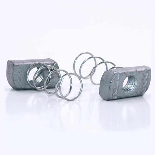 Hot Dip Galvanized Long Spring Channel Nuts 1/4" Grade 2