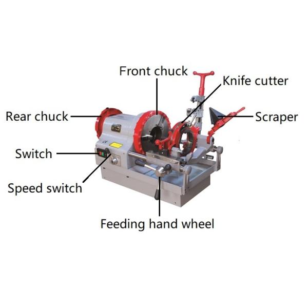STT100 1/2-4" Automatic 900w Portable Electric Pipe Cutter And Threader Heavy Duty