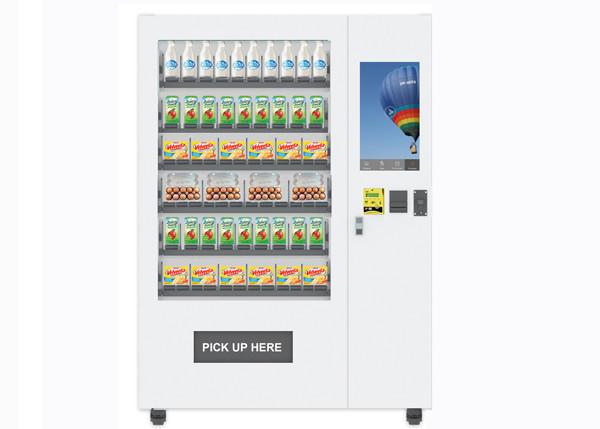 Quality Convenience Store Shop Egg Milk Juice Cheese Food Vending Machine With Cooler System for sale
