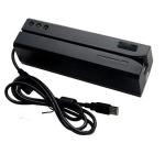 Bi Directional Black Manual Magnetic Card Reader Writer With USB RS232C PS2