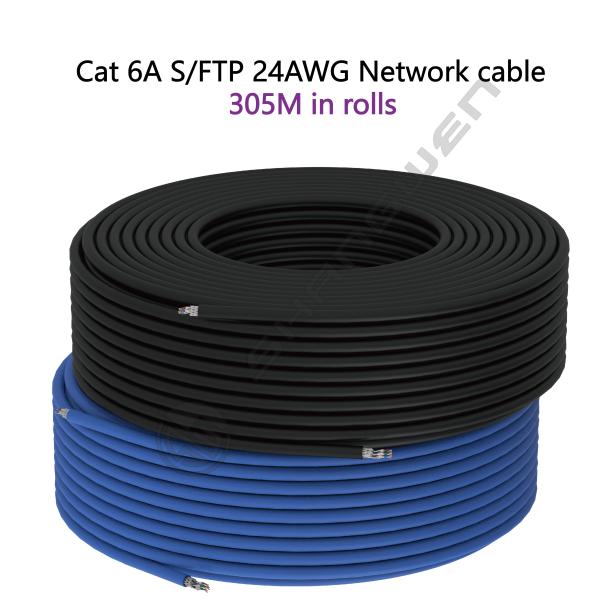 4P SFTP/FTP Antifreeze Flexible Soft Cat6 Cat6A Outdoor Cable Engineering Level UTP Cat6a Network Cat6A Cable 24awg