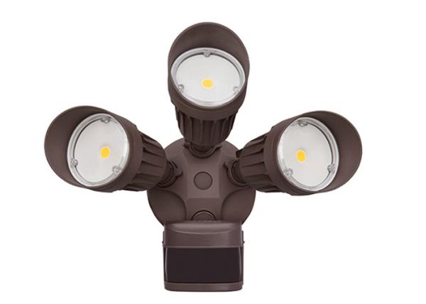 Quality High Lumens Led Flood Lights Three Heads , Led Security Light Aluminium Alloy for sale