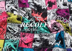 China Comic Printing Activewear Made From Recycled Plastic Polyester Stretch Fabric on sale