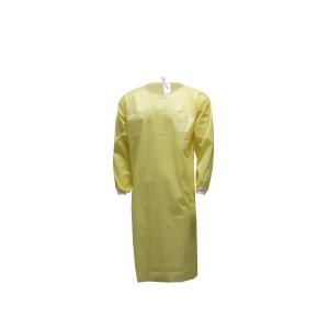 China Yellow 100% Polyester Taffeta Fabric 100GSM Disposable Medical Clothing on sale