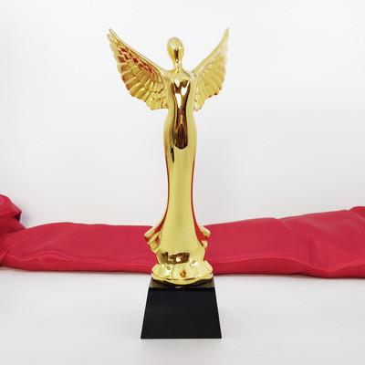 Quality Resin Flying Figure 285mm height Music Award Trophy With Wings for sale