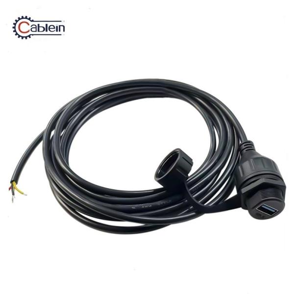 Quality USB 3.0 Waterproof Signal Connector 4 Core Power Cord Audio Panel Cable for sale