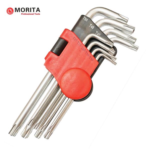 Plastic Holder Torx End Allen Key Kit 9 Pce CR-V Steel Screwdriver and Socket