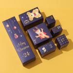 Countdown Cardboard Gift Packaging Box Empty Advent Calendar Boxes
