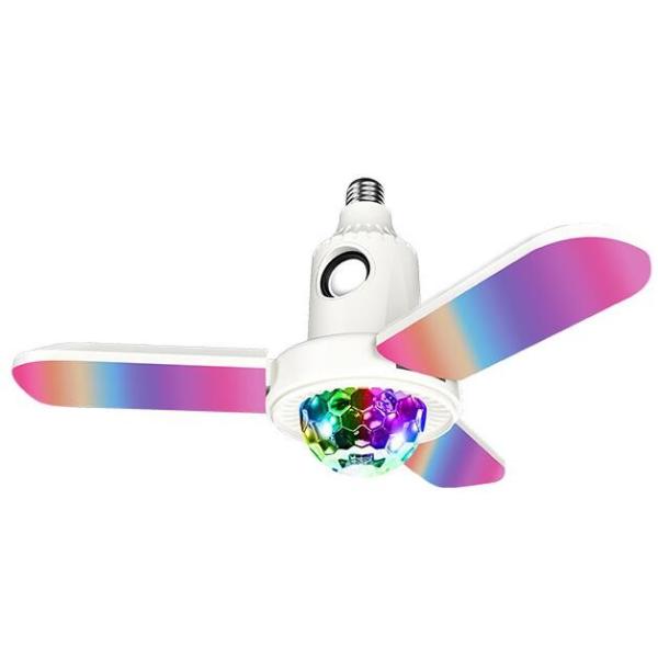 Bluetooth 40w LED Ceiling Panel Lights E27 E40 Folding Fan Blade