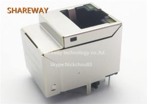 China 10/100 Base -T RJ45 Female Connector 1*1 Single Vertical Modular Jack DR-MAG-1840453 on sale