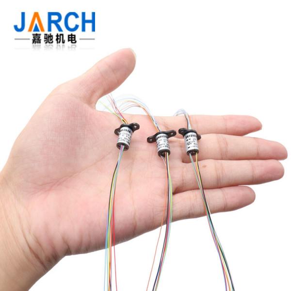 Quality 36 Conductors 2A Capsule Electrical Slip Rings 250RPM with 90° V-groove Ring 6 Circuit for sale