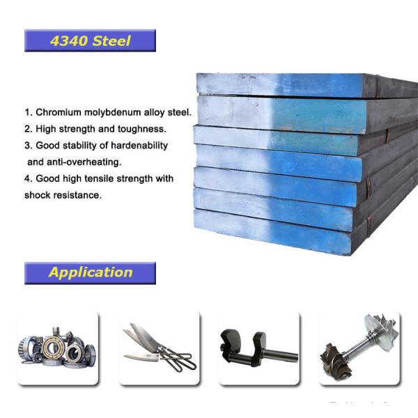 Forged Alloy Steel Bar / Rod ASTM 4340 130 - 1600mm Below 16 Meters