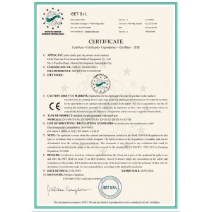 Hefei Yameina Environmental Medical Equipment Co., Ltd. Certifications