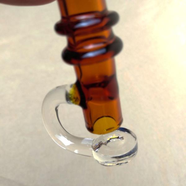 Durable Colorful Pyrex Glass Hand Pipe For Oil 2mm Thickness Lightweight