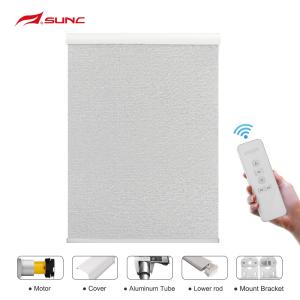 Buy cheap Motorized Outdoor Roller Blinds Sunshade With Bottom Rail product