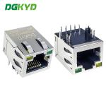 RJ45 Network Connector 1000M Base-T Integrated Filter With Light Strip Shielding