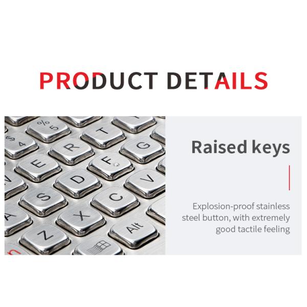 86 Keys IP65 ATM Machine Keyboard Vandal Proof Stainless Steel Kiosk