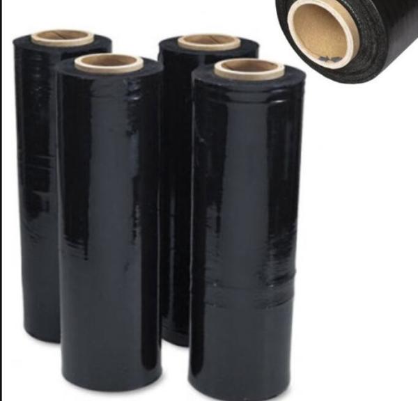 Quality Black Hand LLDPE Pallet Shrink Wrap PE Stretch Film 40 Micron for sale