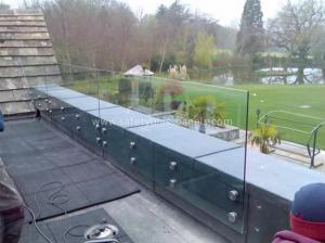 China Modern Exterior Toughened Glass Balustrade Panels , Building Glass Guardrail on sale