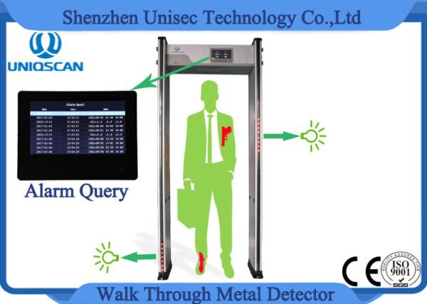 Multi Zones Walk Thru Metal Detectors , Security Check Gate 999 Sensitivity