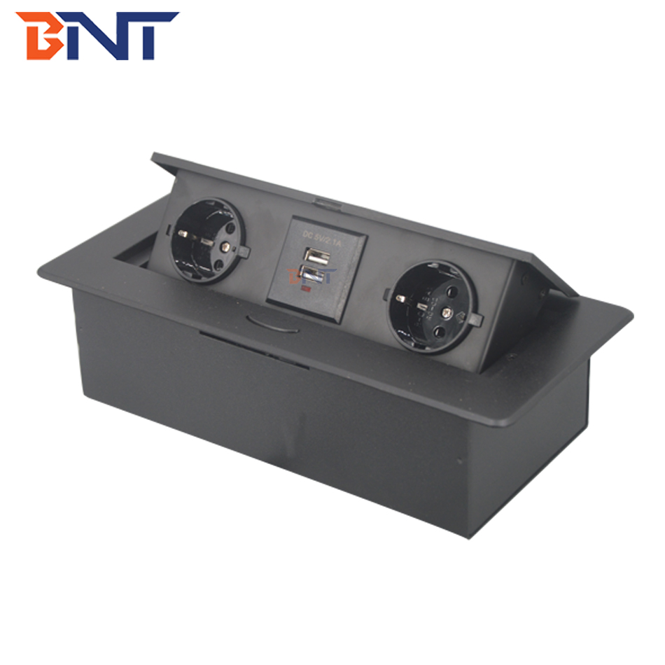 Factory customized embedded table tabletop pop up socket with Schuko/EU power