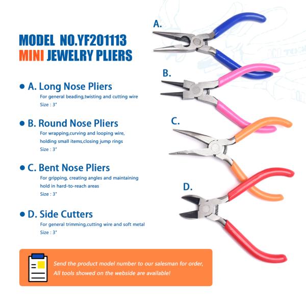 Stainless Steel Hand Mini Mini Diagonal Cutting Pliers Small Flat Nose Pliers