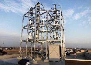Rooftop Solar Wind Hybrid System / Vertical Axis Wind Turbine With Solar Panel