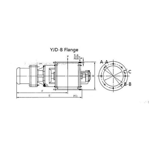 Round Flange Rigid Impeller Feeder Cast Iron Unloading Equipment Compact Structure
