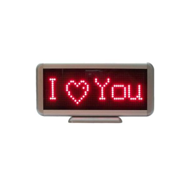 LED Desk Screen Board Name Badge Scrolling Message Display/Red/Advertising