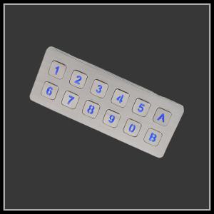Buy cheap LED Backlight IP65 Double Row Stainless Steel Keypad For Information Kiosk product