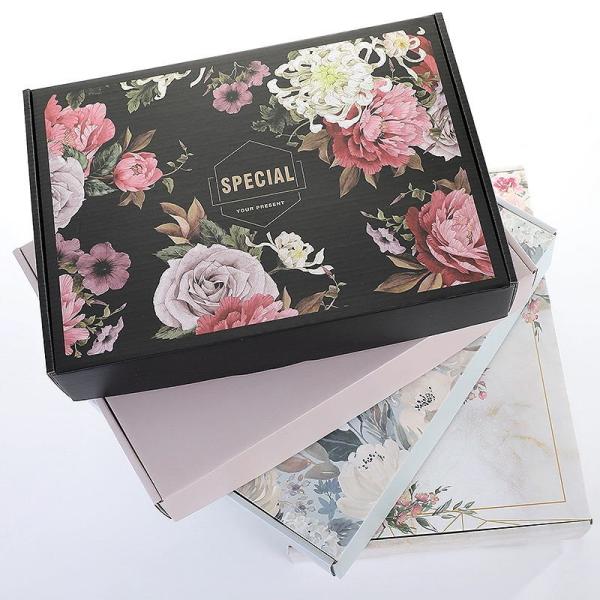 Quality Cardboard Paper Apparel Shipping Boxes Custom Logo Double Sides Printed Corrugated Shipping Packaging Box for sale