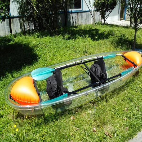 Quality Double Seats Clear Bottom Kayak For Ocean Durable Smooth Surface CE Certificate for sale
