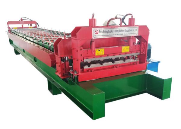 Quality PPGI / GI Roof Panel Roll Forming Machine , A / C Motor Metal Sheet Forming Machine for sale