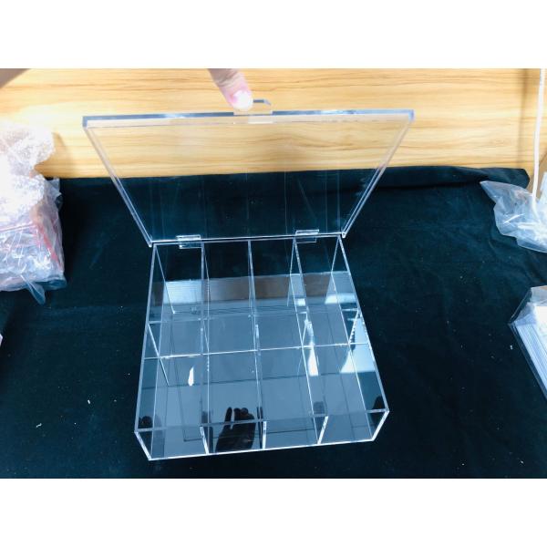 Stackable Acrylic Box Plastic Tea Bag Kitchen Storage Bins Holder Perspex 10.4x10.4x3.4in