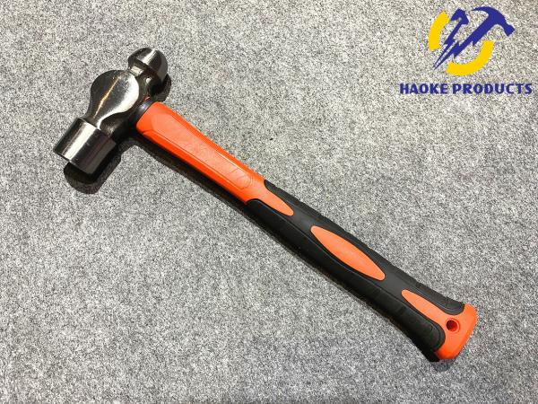 Quality 8OZ Size Forged Steel Ball peen Hammer With Polishing Surface And Colored Plastic Handle for sale