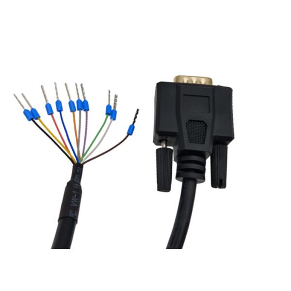 RS232 Male VGA DB 9P DB9 Computer Cable To Ferrule Mini Crimp Terminal Connector
