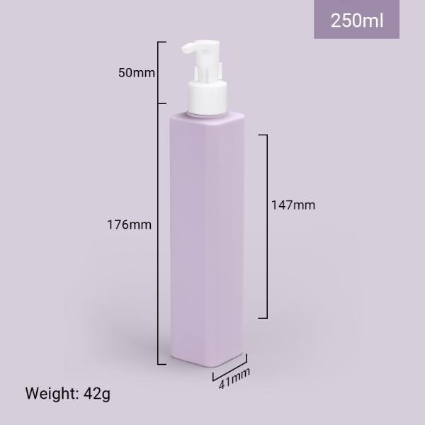 Pump Plastic Shampoo And Conditioner Bottles 250ml Leak Proof Toiletries Skincare