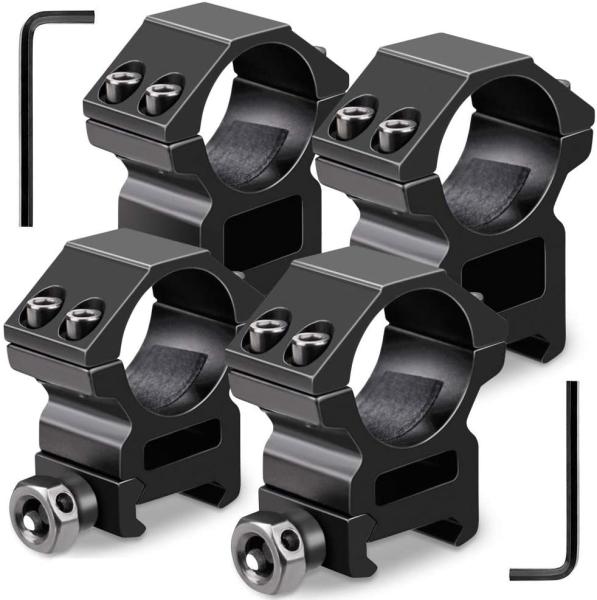 Quality 1 Inch Scope Rings Set Of 4, 2 Pieces High Profile Scope Mounts 2 Pieces Medium Profile Scope Rings for sale
