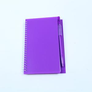 China Lightweight Spiral Bound Book Printing Promotion Gift PP Notebook With Pen on sale