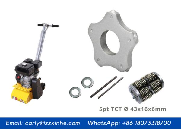 Quality Concrete Milling Scarifier Machine Carbide Tipped 5 Points Scarifier TCT Cutters For Scarifiers for sale