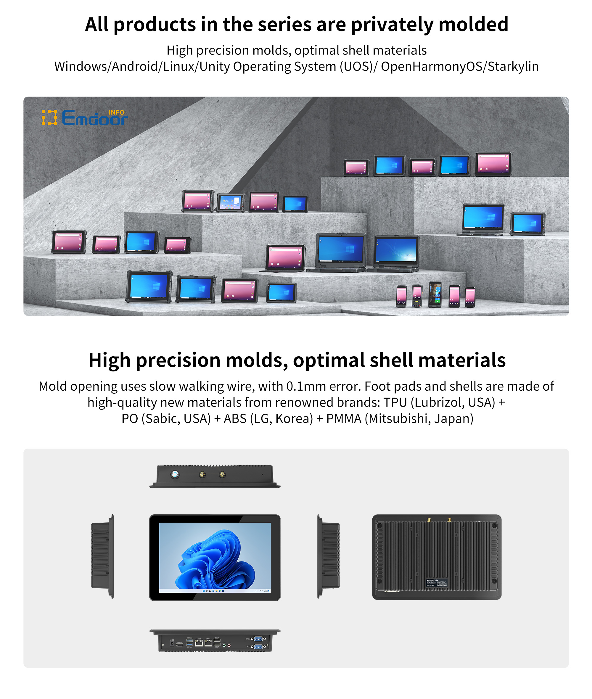 P10A Rugged All-in-One Tablet Computer with Fanless Touchscreen and IP65 Waterproof Rating