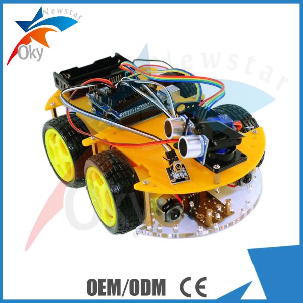 Quality Professional Arduino Car Robot Yellow Black DIY Remote Control Car Parts for sale