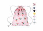 customized Pink digital full Printed Drawstring Backpack With Adjustable Straps