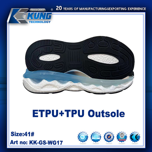 Nontoxic TPU Rubberized EVA Sole Waterproof Rubber Traction Sneaker Outsole